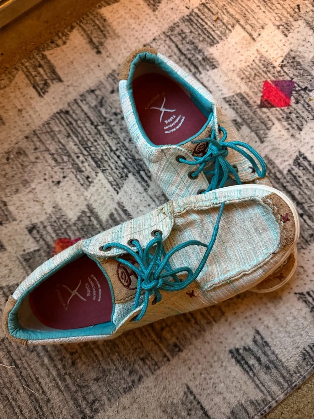 Casual Turquoise Lace-Up women’s Shoes